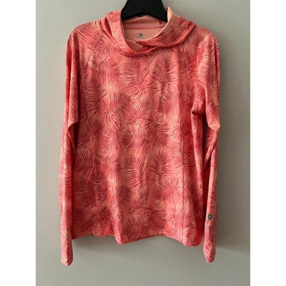 Kuhl Lightweight Pullover Hoodie Orange Floral Small